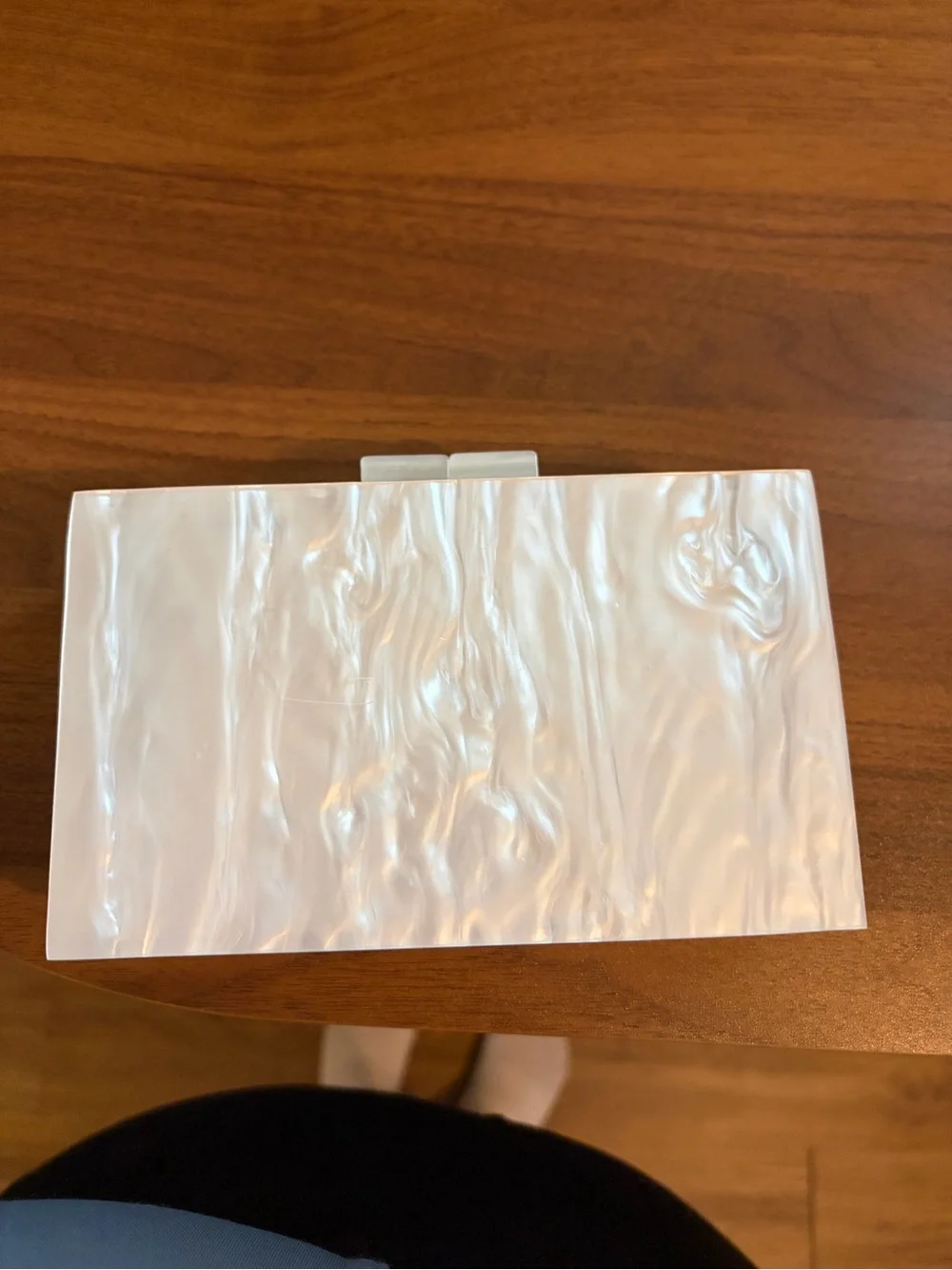 Pearlescent Rectangular Acrylic Clutch